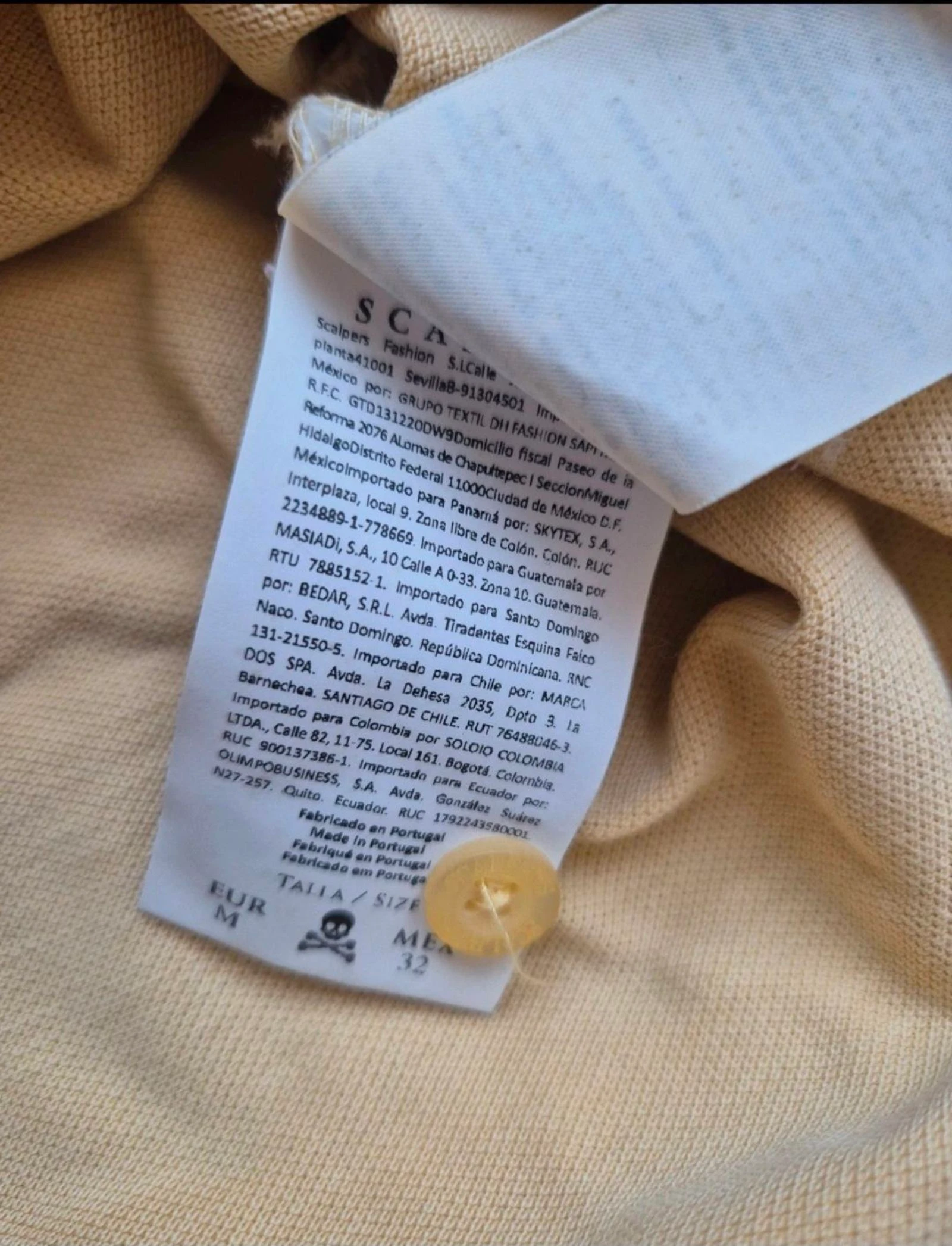 Polo amarelo Scalpers. Tamanho M – photo 6